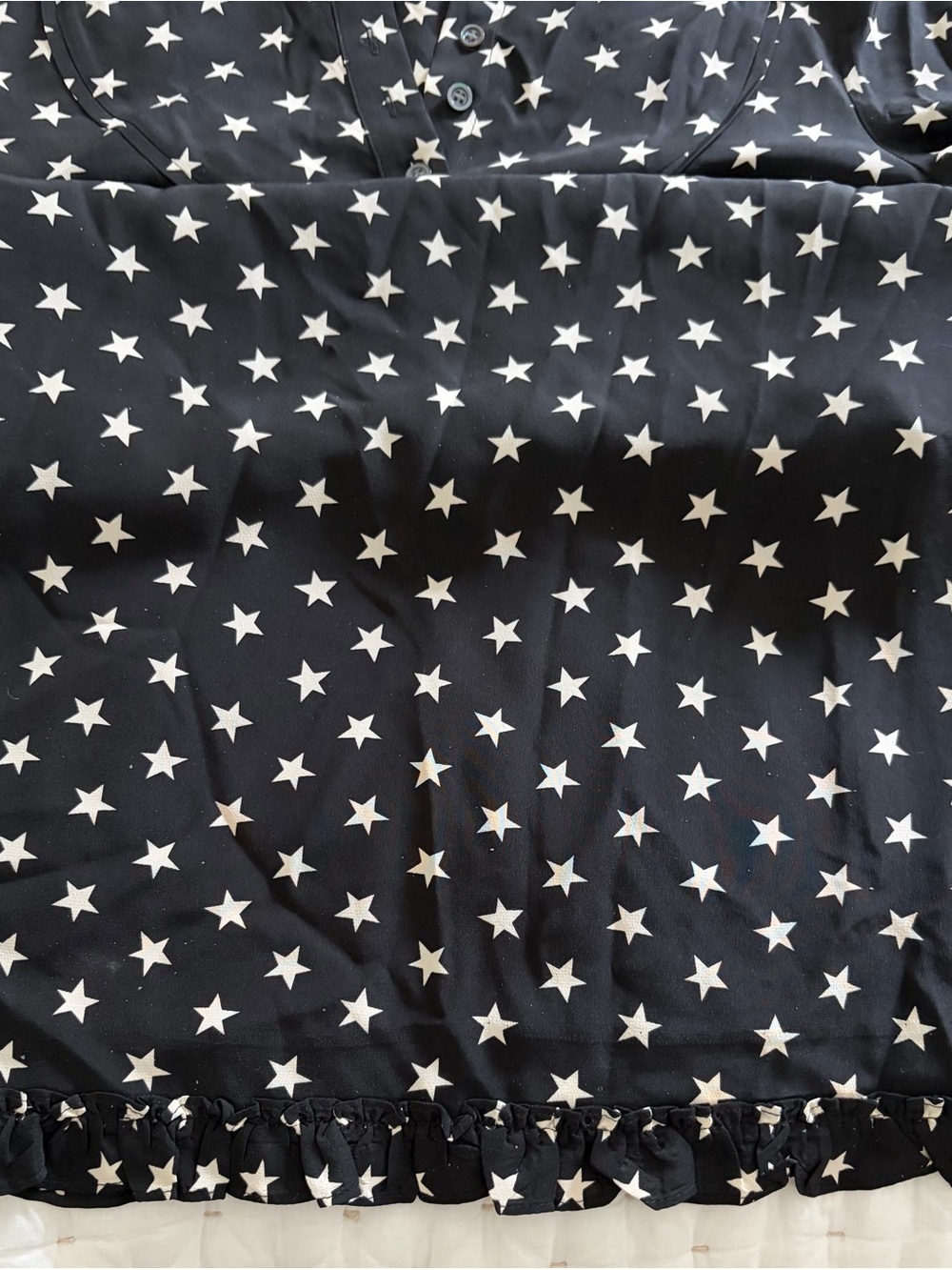 J. Crew Collection Black Long-Sleeve Star Print Dress - Picture 13 of 15